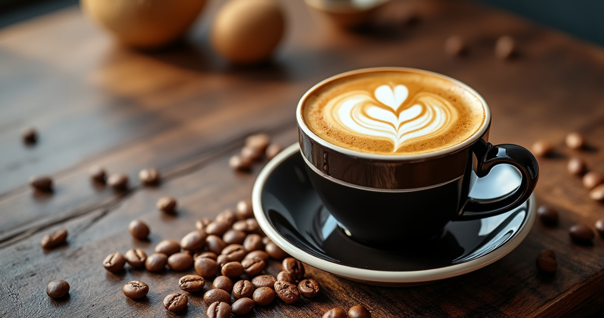 Frisch gebrühter Lungo mit schöner Crema