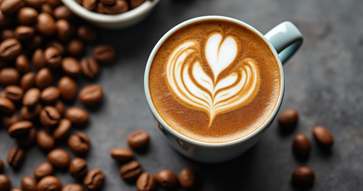 Espresso Macchiato mit Milchschaum in einer weißen Tasse